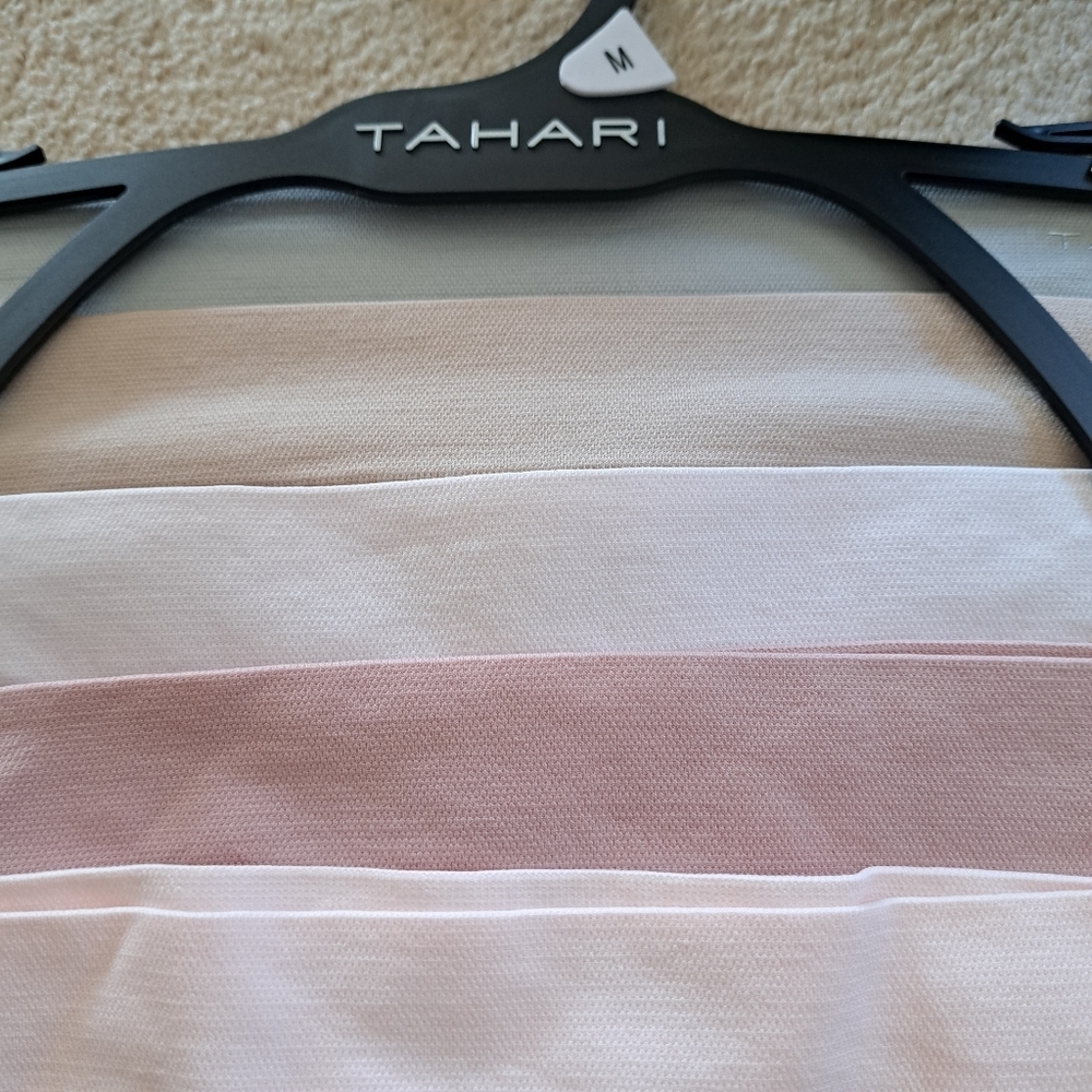 Tahari Thong Underwear 5 Pack Panties Neutral Pastels Seamless Size Medium NEW - Picture 2 of 11